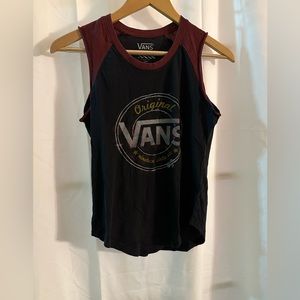 Vans Black and Burgundy Tank Top